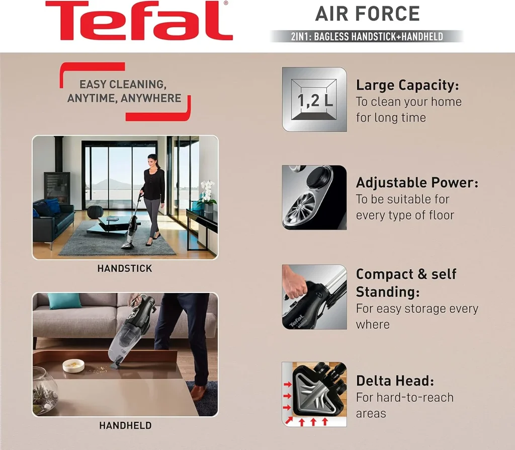 جاروبرقی پرتابل تفال مدل UY5115