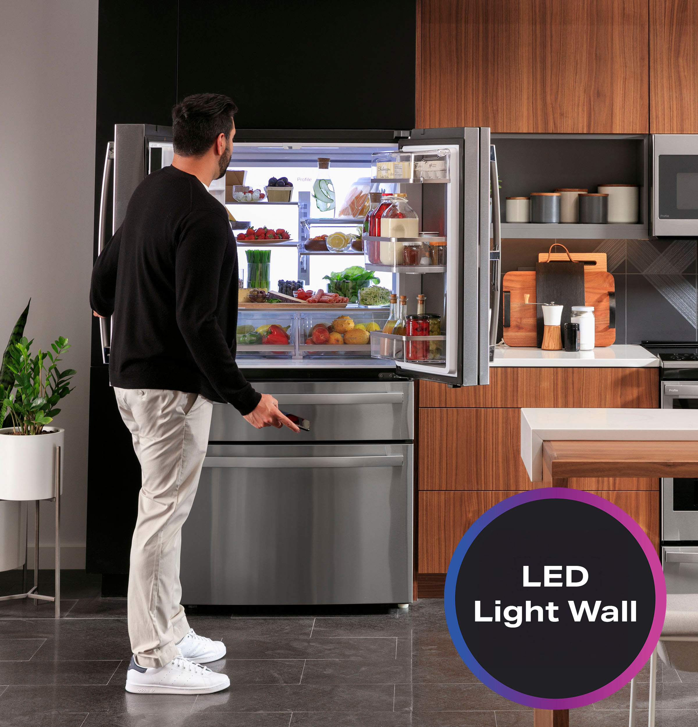 یخچال فریزر جنرال الکتریک مدل پروفایل PVD28BYNFS